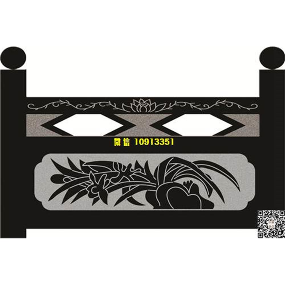 精雕图104兰花栏板精雕图线雕图线条图单线铣底图_电脑雕刻plt文泰矢量图精雕图浮雕图